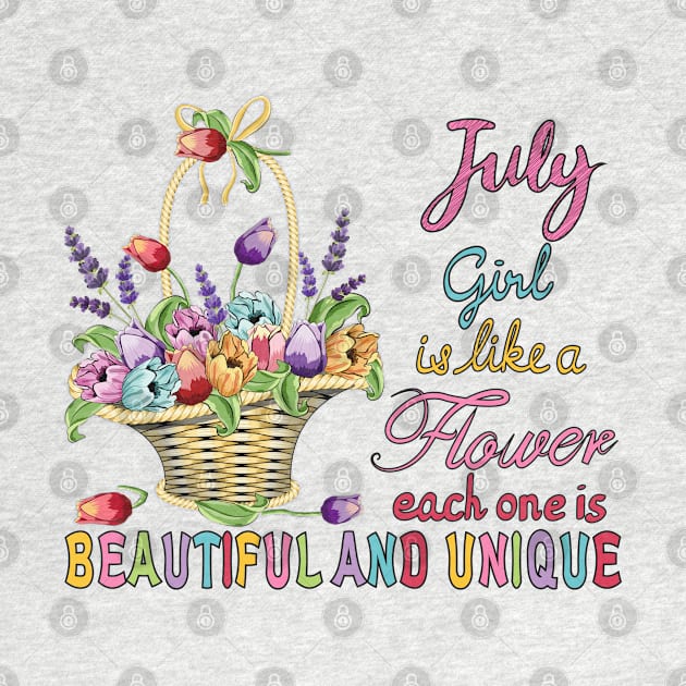 July Girl - Flower Basket by Designoholic